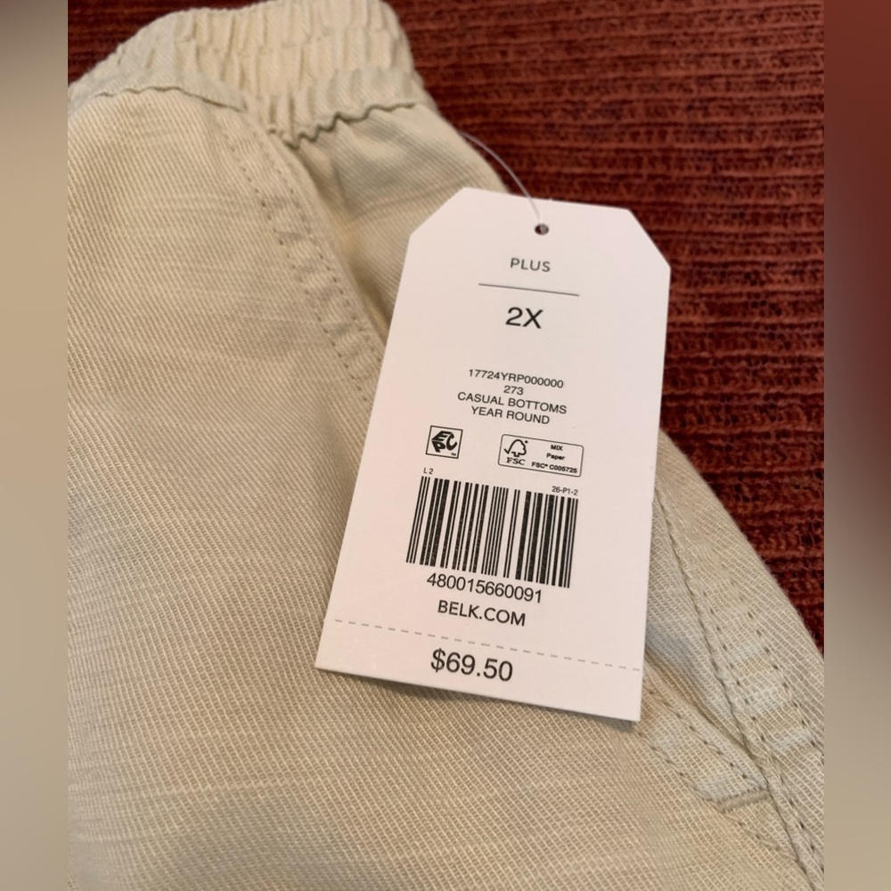 Beige Khaki Light Casual Pants (Belk) - Picture 5 of 9
